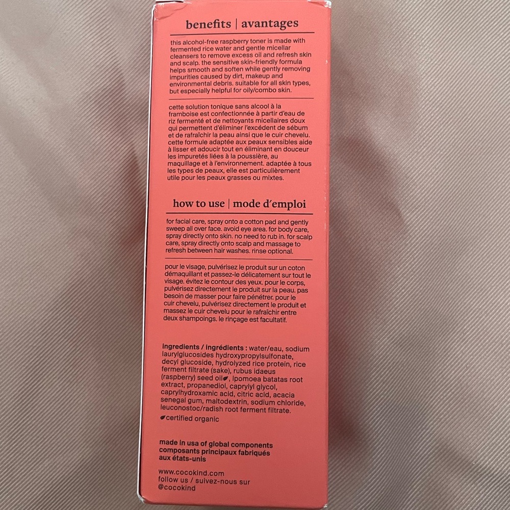 Cocokind Raspberry Micellar Toner - Picture 3 of 4